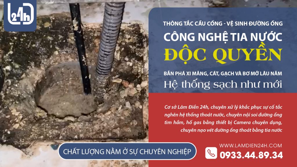 Thông tắc cống nghẹt bơ mỡ tại quán Coffee
