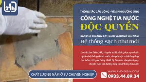 Thông tắc phễu sàn quán ăn nghẹt mỡ
