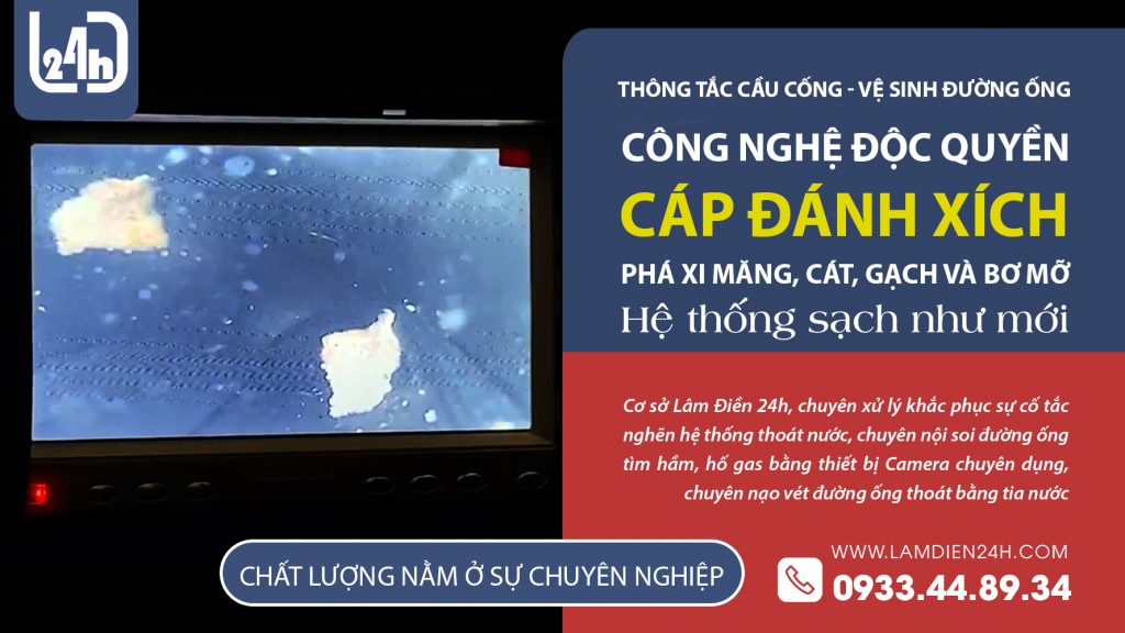 Camera nội soi đường ống và cáp đánh xích