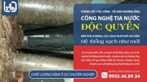 Bảo trì hệ thống thoát nước tòa nhà theo định kỳ. Lâm Điền sử dụng máy tia nước áp lực cao. Thông tắc cống giá rẻ.Thông tắc cống Vũng Tàu